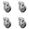 Service Caster 5 Inch Gray Polyurethane Wheel Swivel Bolt Hole Caster Set with Brake SCC SCC-BH20S514-PPUB-TLB-4 - alternate 1